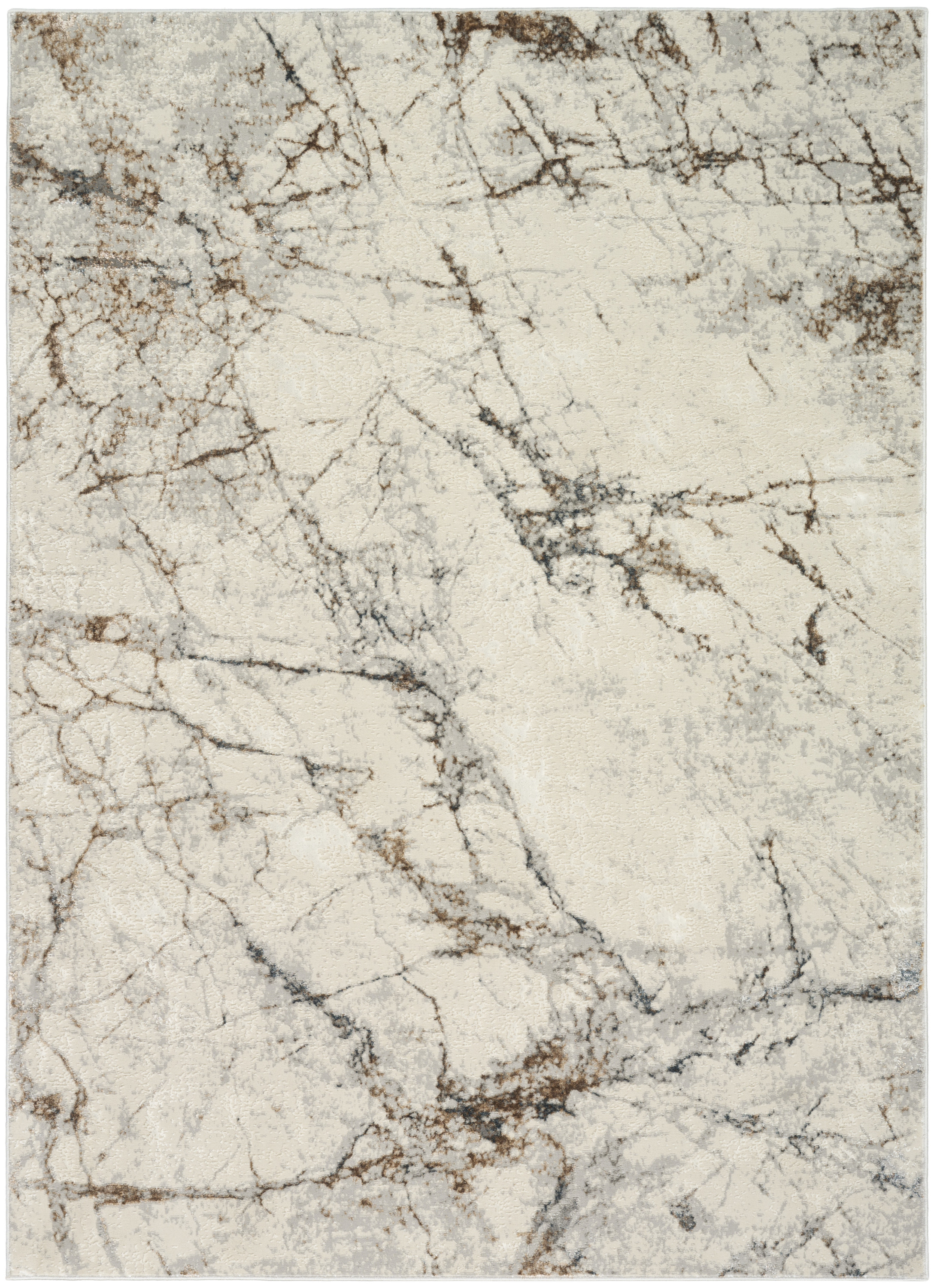 Calvin Klein CK073 Compass 3'11" x 5'11" Ivory Multicolor Modern Indoor Rug