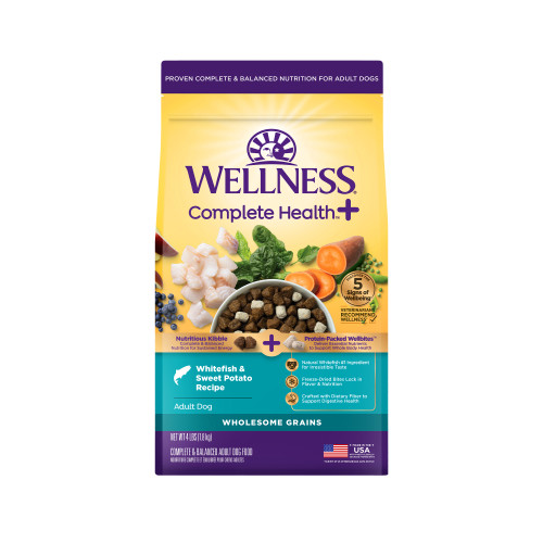 Wellness Complete Health +  Whitefish & Sweet Potato Front packaging