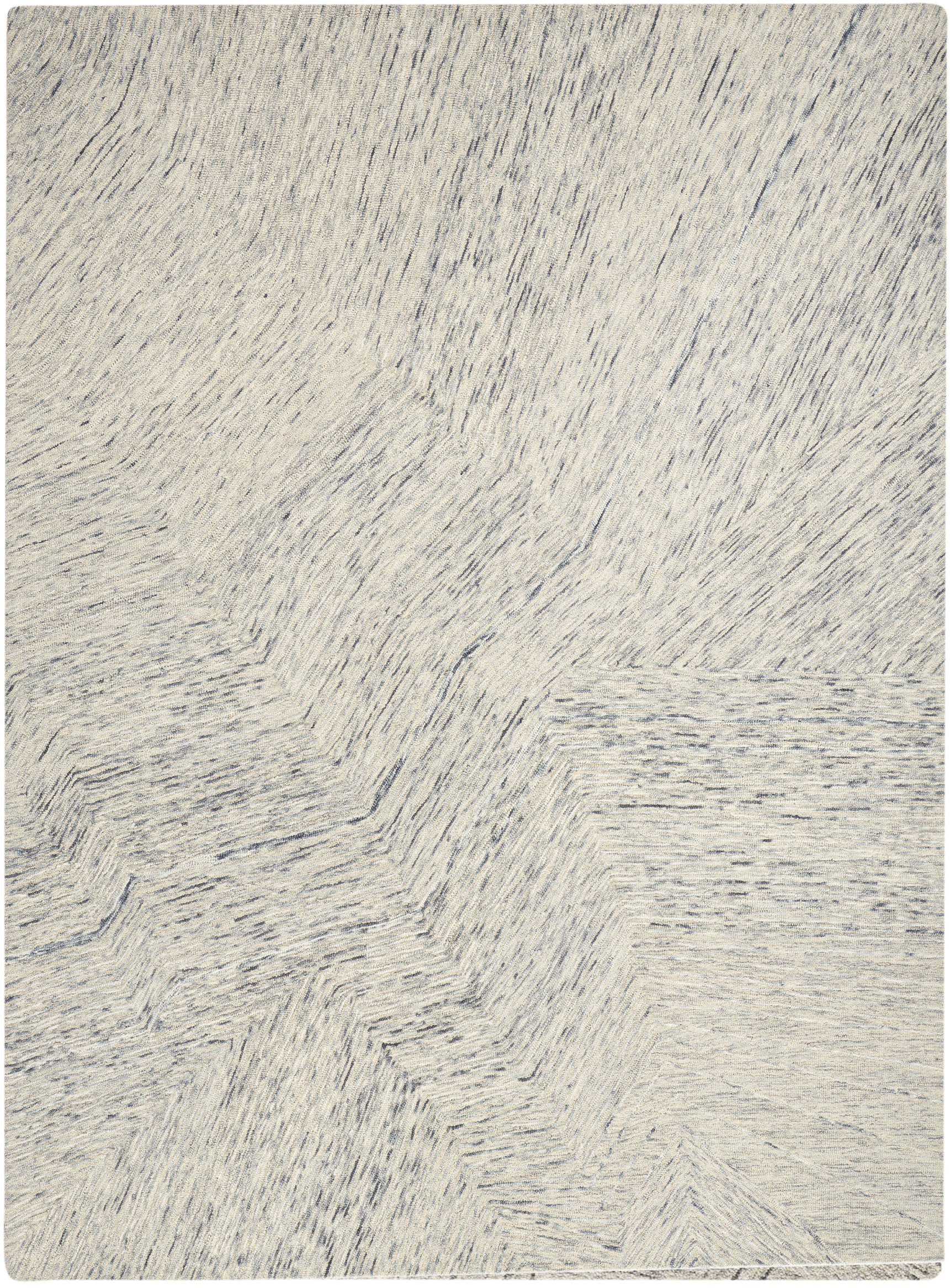 DKNY Pure Angles 3'9" x 5'9" Grey Modern Indoor Rug