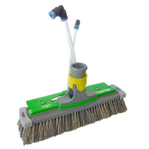 Unger, nLite®, 11in, Hybrid Brush Complete, Boar's Hair Bristles, Green