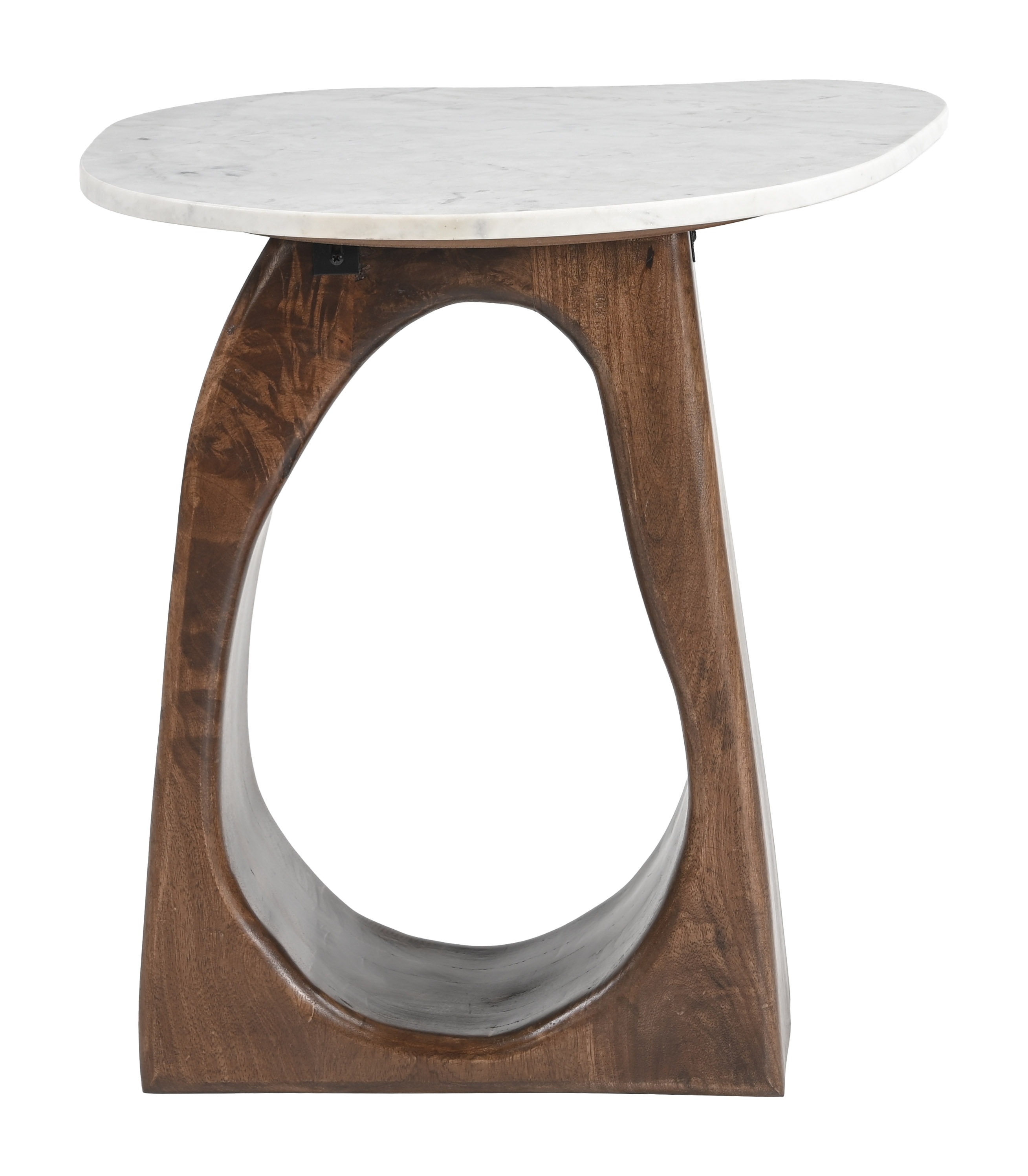 Vara Side Table White & Walnut product image