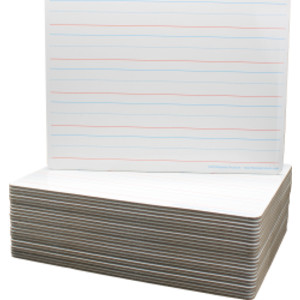 Two-Sided Magnetic Dry Erase Board, 9" x 12", Ruled, Pack of 24