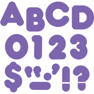 Purple 4" Casual Uppercase Ready Letters®