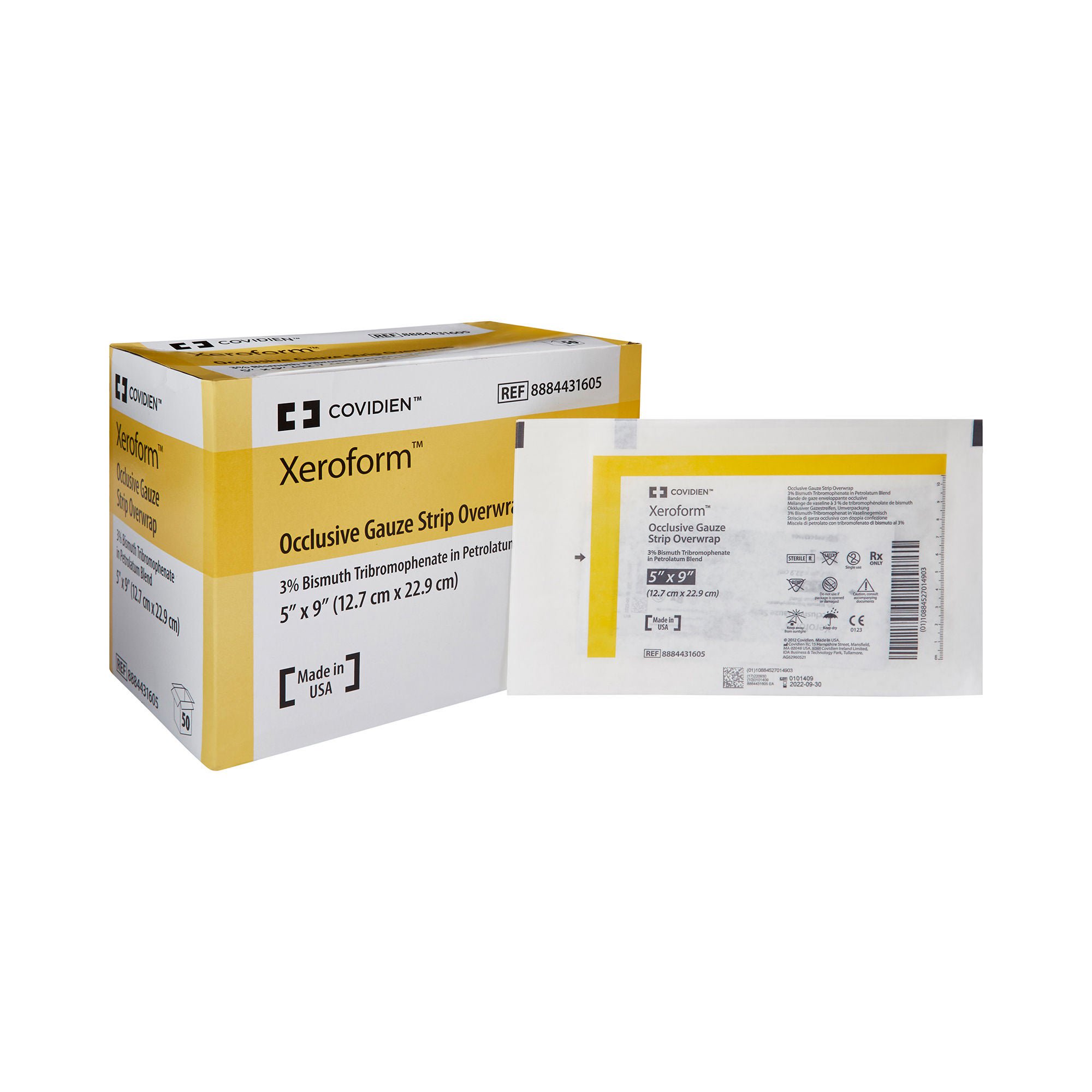 Xeroform™ Occlusive Petrolatum Impregnated Dressing, 5 x 9 inch