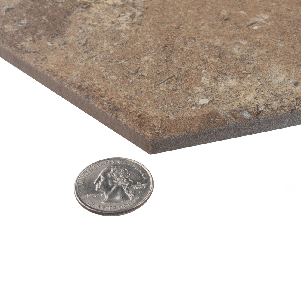 Brickyard Hex Beige 8-1/2 in. x 9-7/8 in. Porcelain Floor and Wall Tile