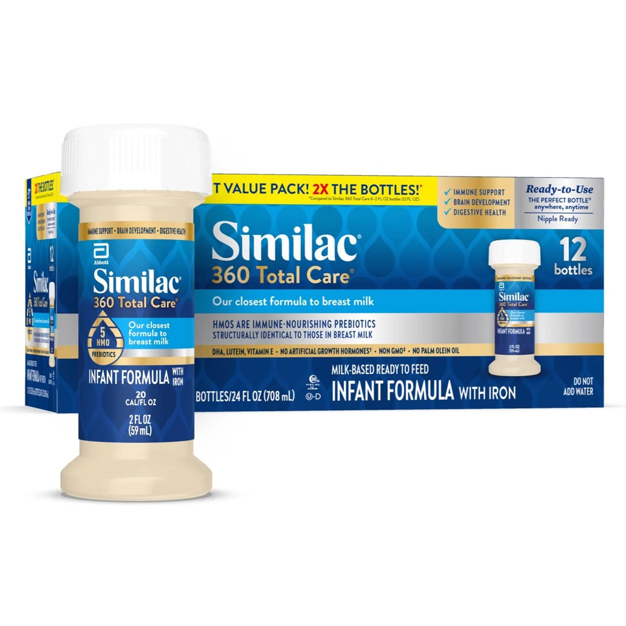 Abbott Nutrition SIMILAC, TOTAL CARE 360 READY TO FEED 2OZ (12/PK 2PK/CS)