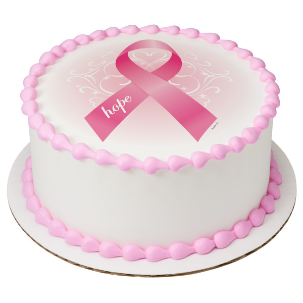 Breast Cancer Awareness Ribbon of Hope PhotoCake® Edible Image®