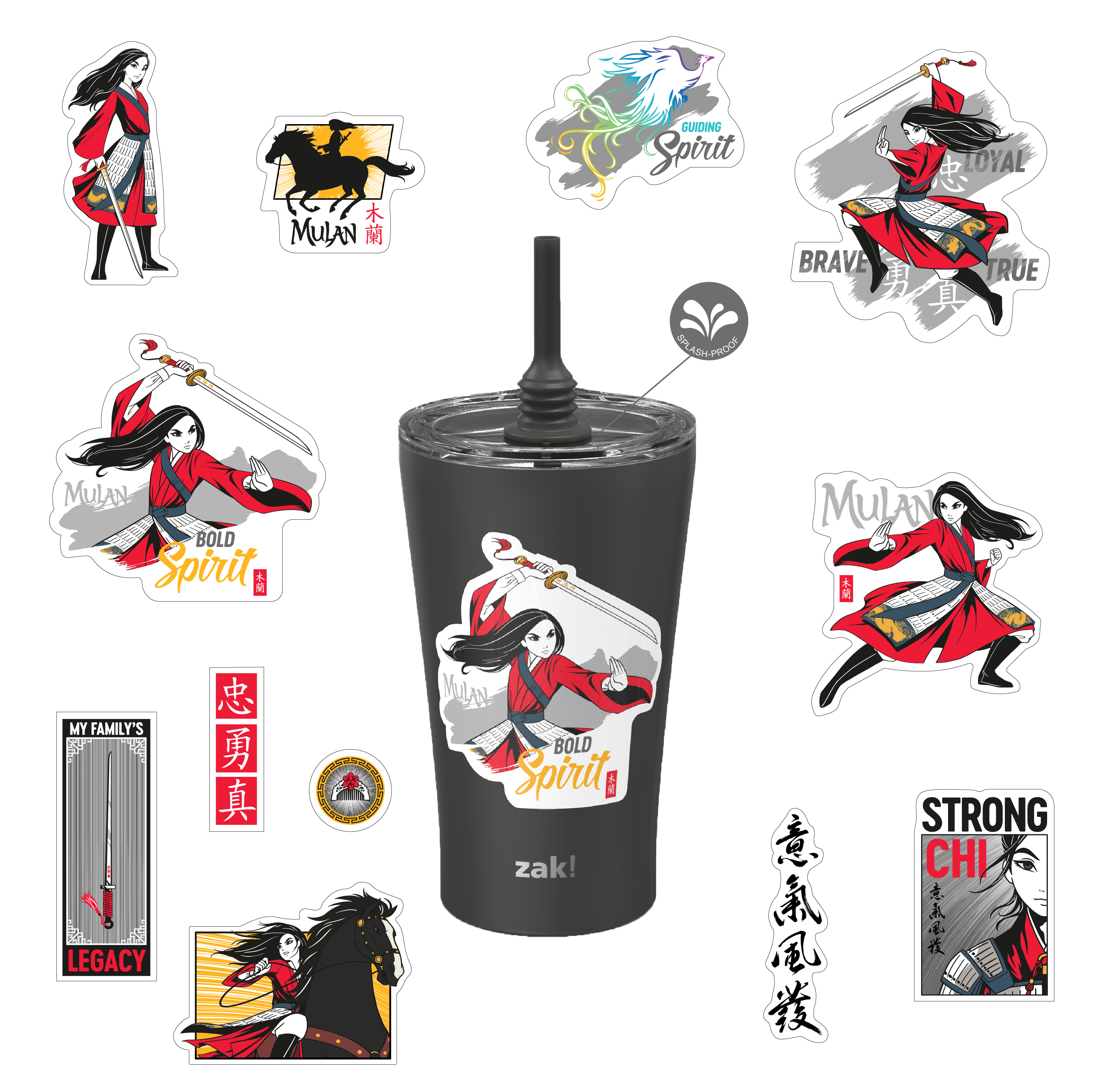 Disney 20 ounce Insulated Tumbler with Stickers, Mulan slideshow image 1 Disney 20 ounce Insulated Tumbler with Stickers, Mulan slideshow image 1