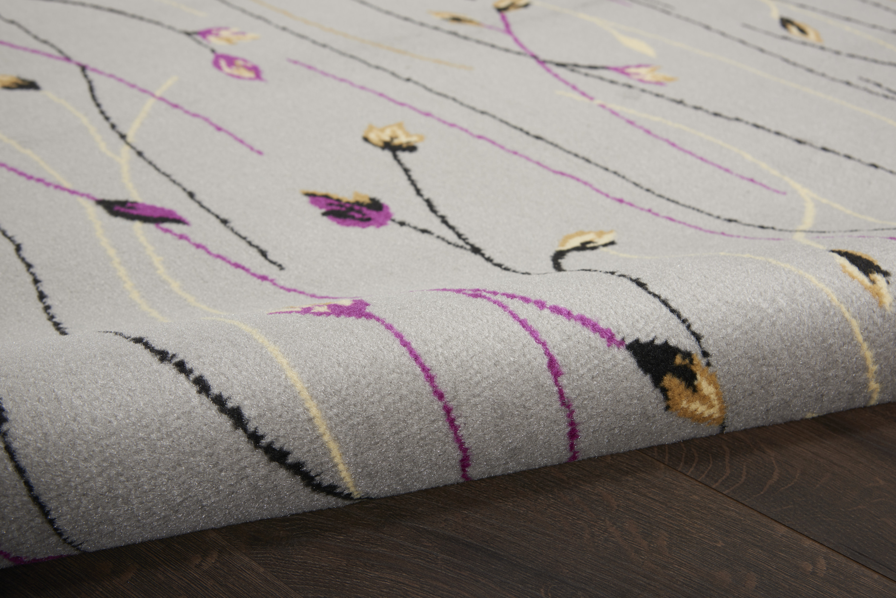 Nourison Grafix 2'3" x 10' Grey Contemporary Indoor Rug