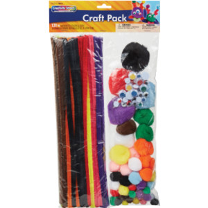 Craft Pack, Stems, Poms, Wiggle Eyes, 131 Pieces