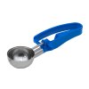 2-ounce disher with royal blue squeeze handle