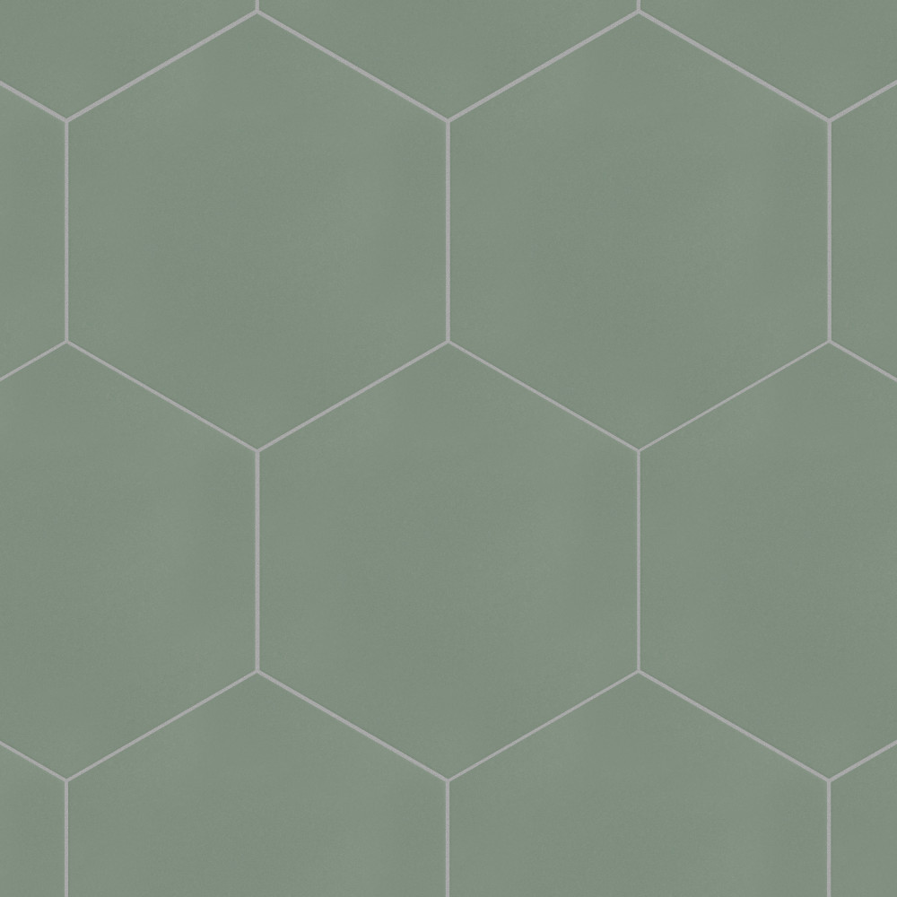 Textile Basic Hex Kale 8.63x9.88 Hexagon Porcelain Floor and Wall Digital Pattern