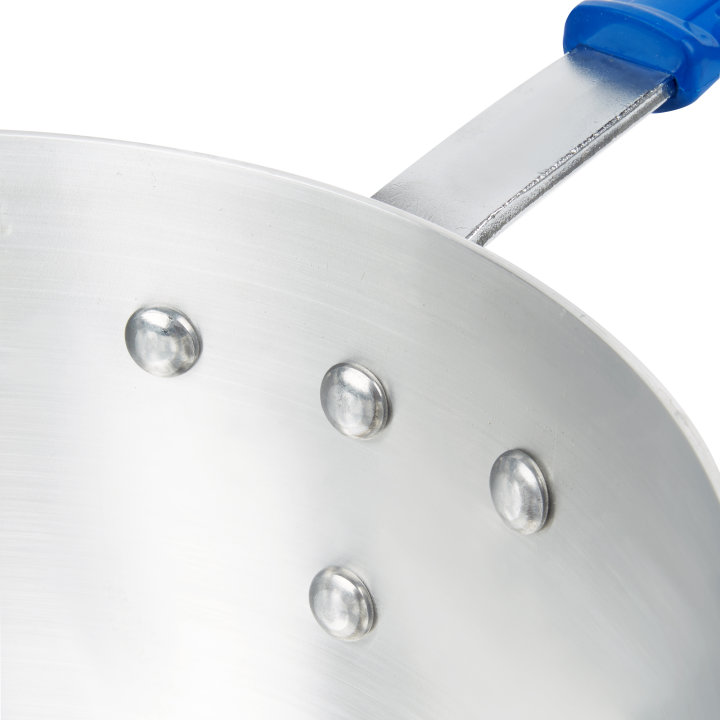 10-quart Wear-Ever® tapered saucepan with natural finish and Cool Handle® rubber grip sleeve