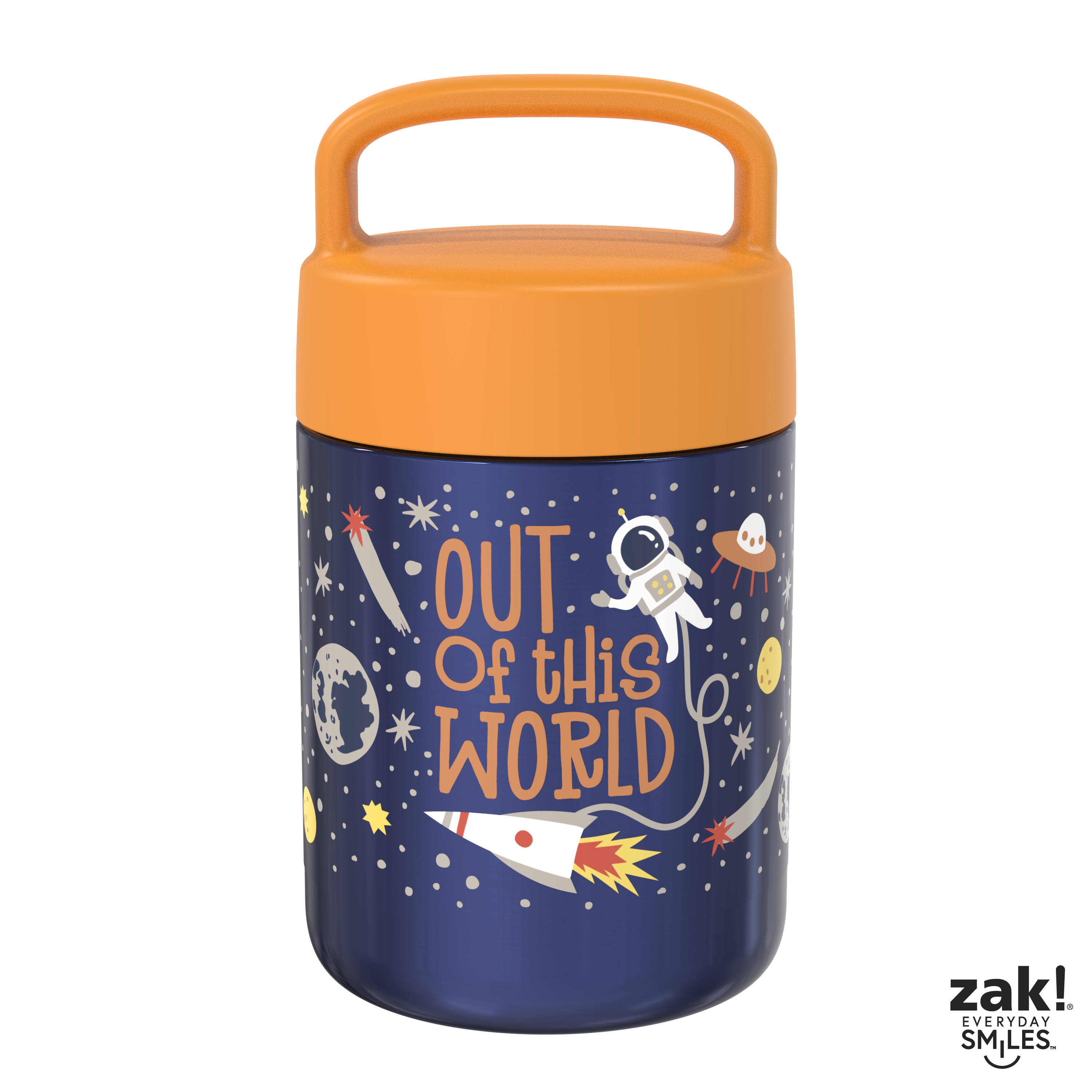 Zak Lunch! Reusable Vacuum Insulated Stainless Steel Food Container, Outer Space slideshow image 2