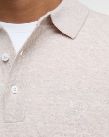 Hutherston Knitted Polo Shirt Mist Marl