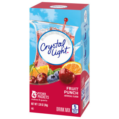 Crystal Light Fruit Punch Drink Mix, 4 ct Pitcher Packets