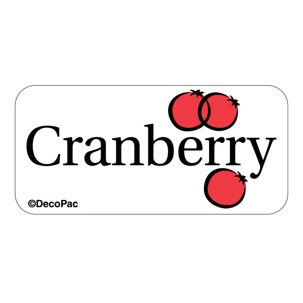 Cranberry Label PhotoCake® Edible Image® Merchandising Label