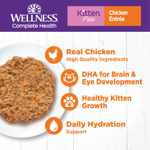 The benifts of Wellness Complete Health Pate Kitten Chicken Pate