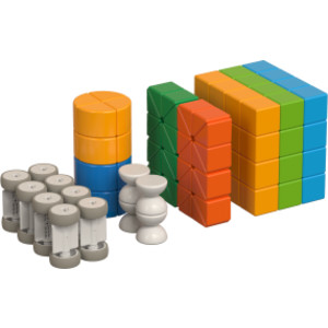 Magicube Magnetic Shapes & Animals Building Set, Recycled Materials, 128 Pieces