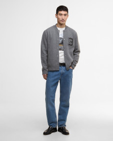 Letterman Knitted Bomber Jacket 