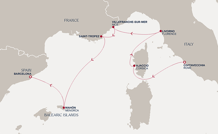 Itinerary map