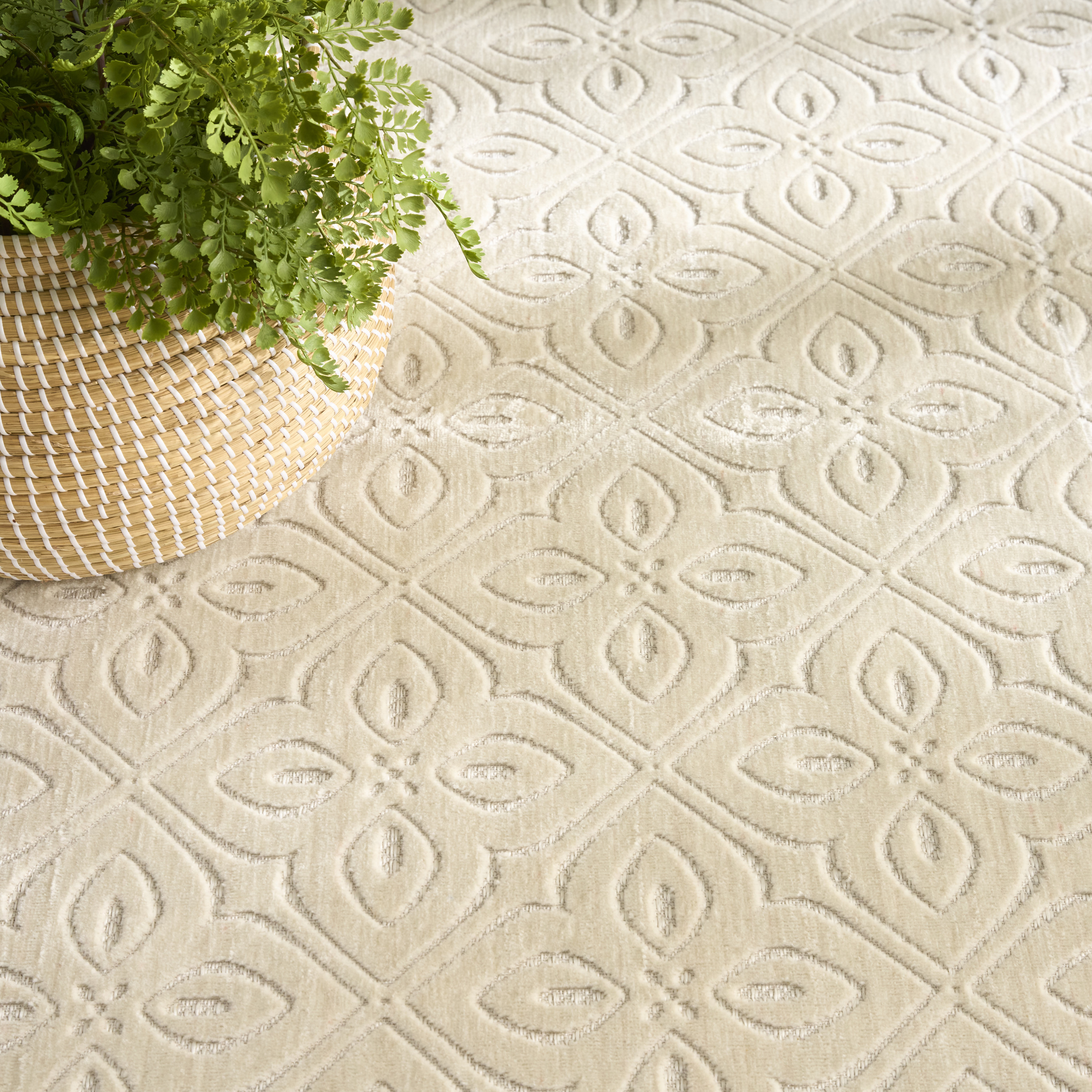 Nourison Washable Charm 8' x 10' Ivory Contemporary Indoor Rug