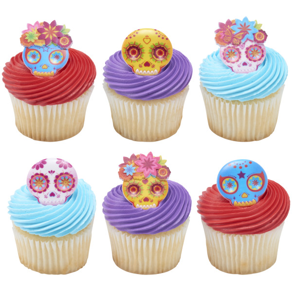 La Calavera Mask Cupcake Rings