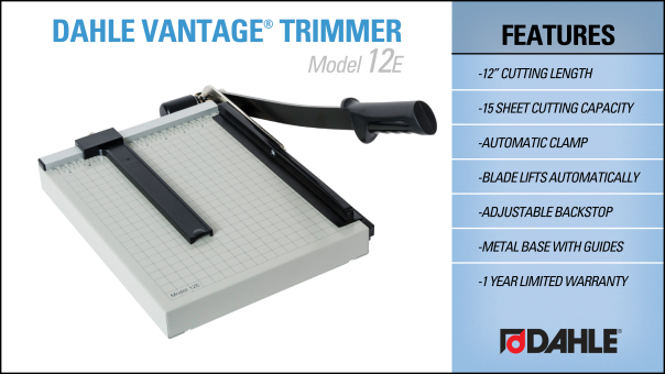 Dahle Vantage® 12e Trimmer InfoGraphic