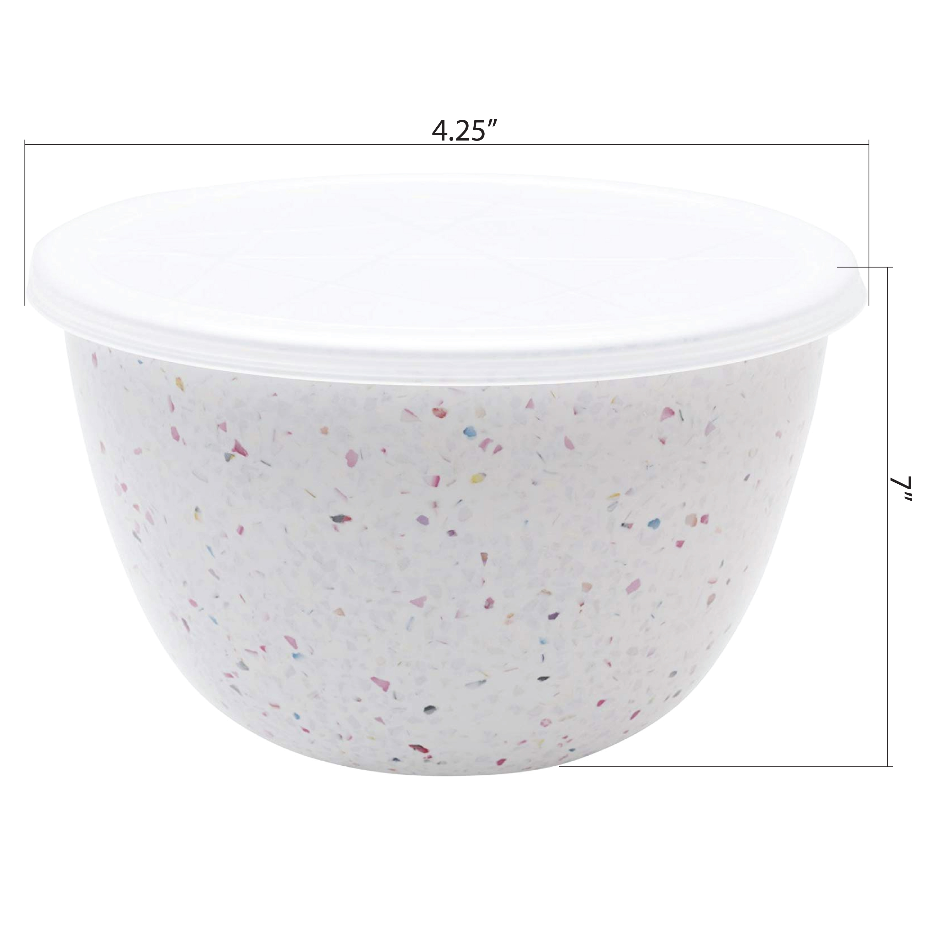 Confetti 1.5 quart Bowl Set, Eggshell White
