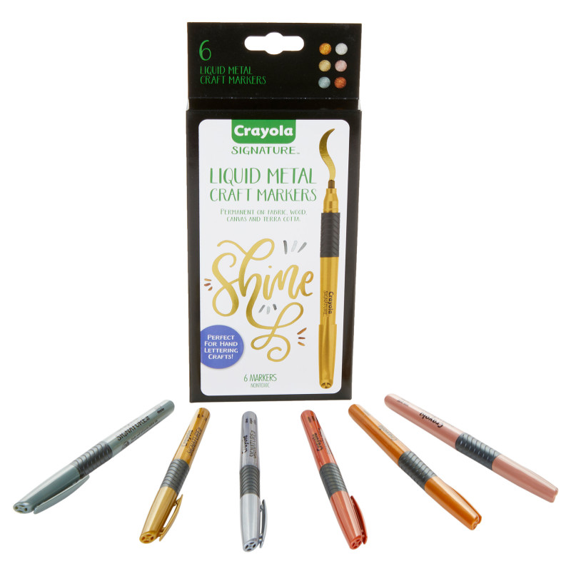 Signature™ Liquid Metal Craft Markers, Pack of 6