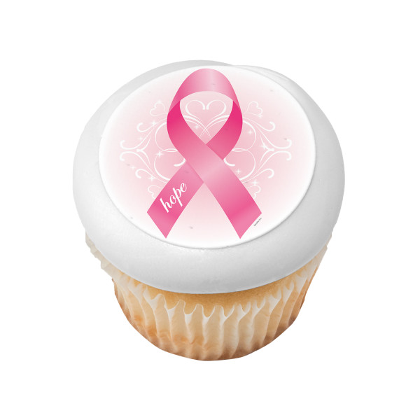 Breast Cancer Awareness Ribbon of Hope PhotoCake® Edible Image®