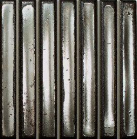 London Calling Silver 5×5 Bars Decorative Tile Gloss