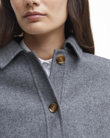 Emery Wool-Blend Overshirt Grey Marl
