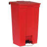 Rubbermaid Commercial, Legacy, Step-On, 23 gal, Resin, Red, Rectangle, Receptacle