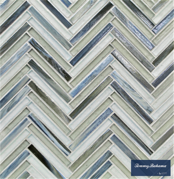 Tommy Bahama Pamukkale 1/2×4 Zig & Zag Mosaic