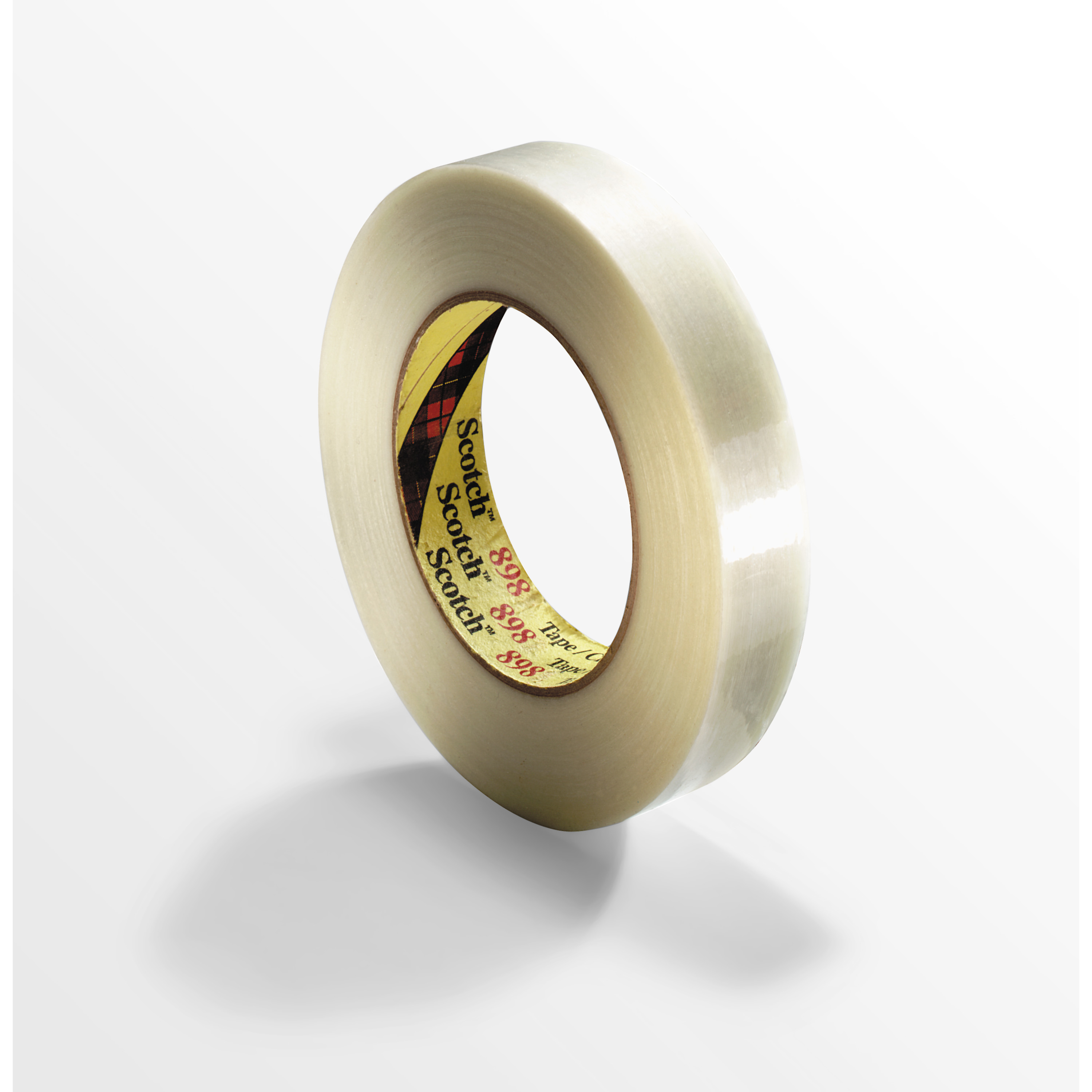 Scotch® Filament Tape 898, Clear, 36 mm x 55 m, 6.6 mil, 24 rolls per
case