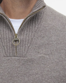 Essential Half-Zip Jumper Dark Stone