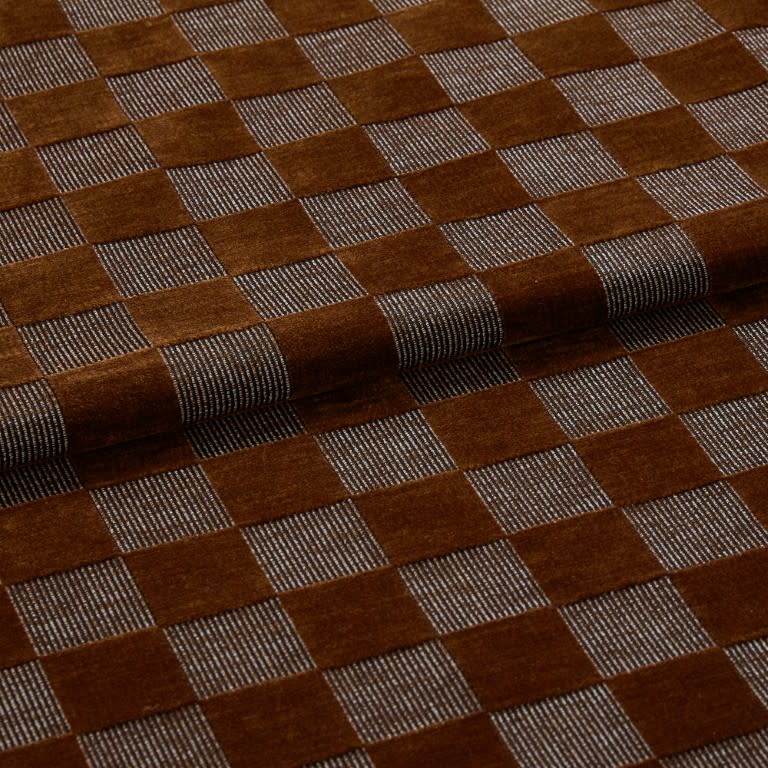 Checkerboard Brick Curtains