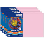 Tru-Ray&reg; Construction Paper, Heavyweight, Pink, 12" x 18", 50 Sheets Per Pack, 5 Packs PAC103044-5