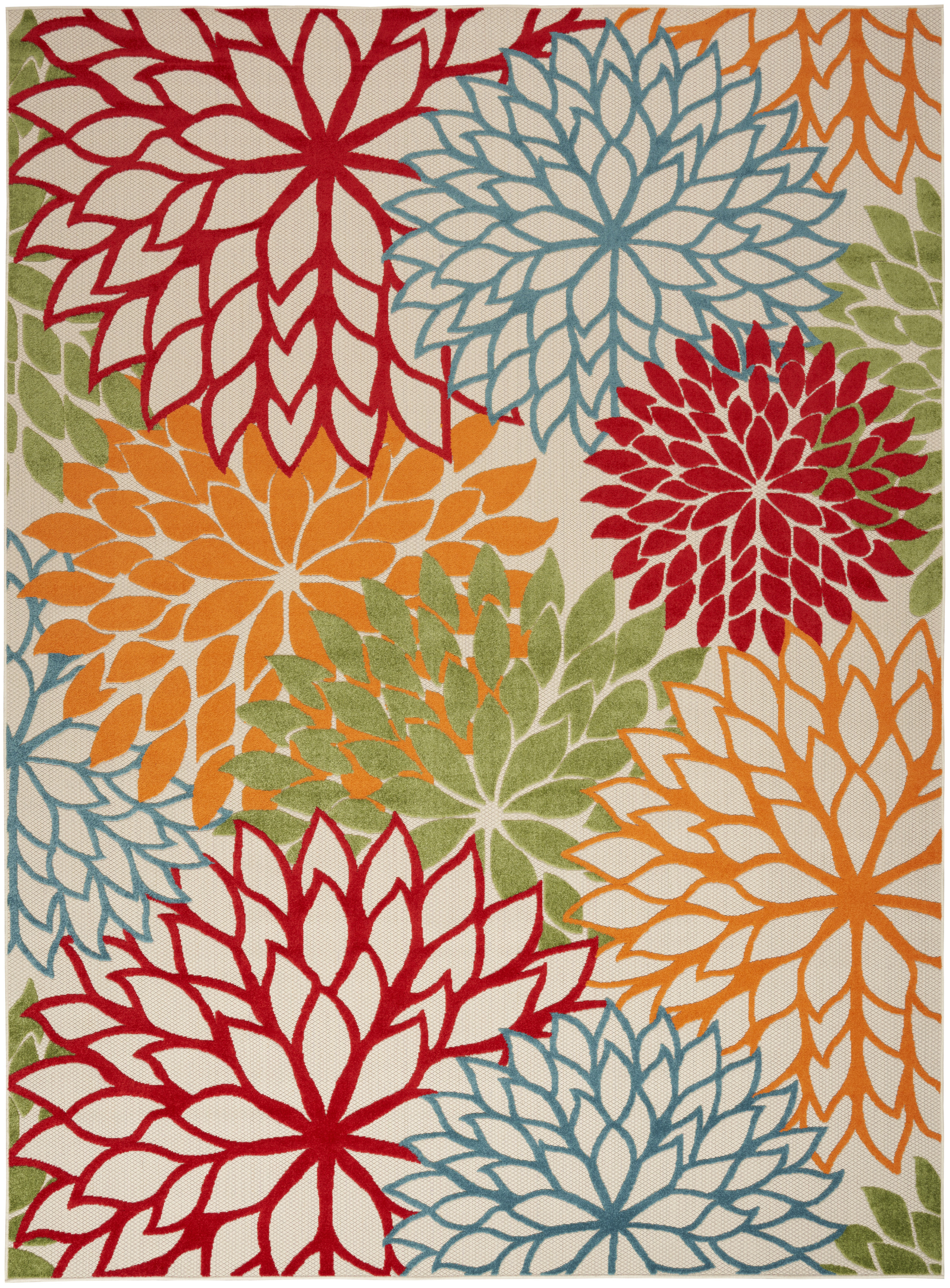 Nourison Aloha 10' x 14' Green Tropical Rug