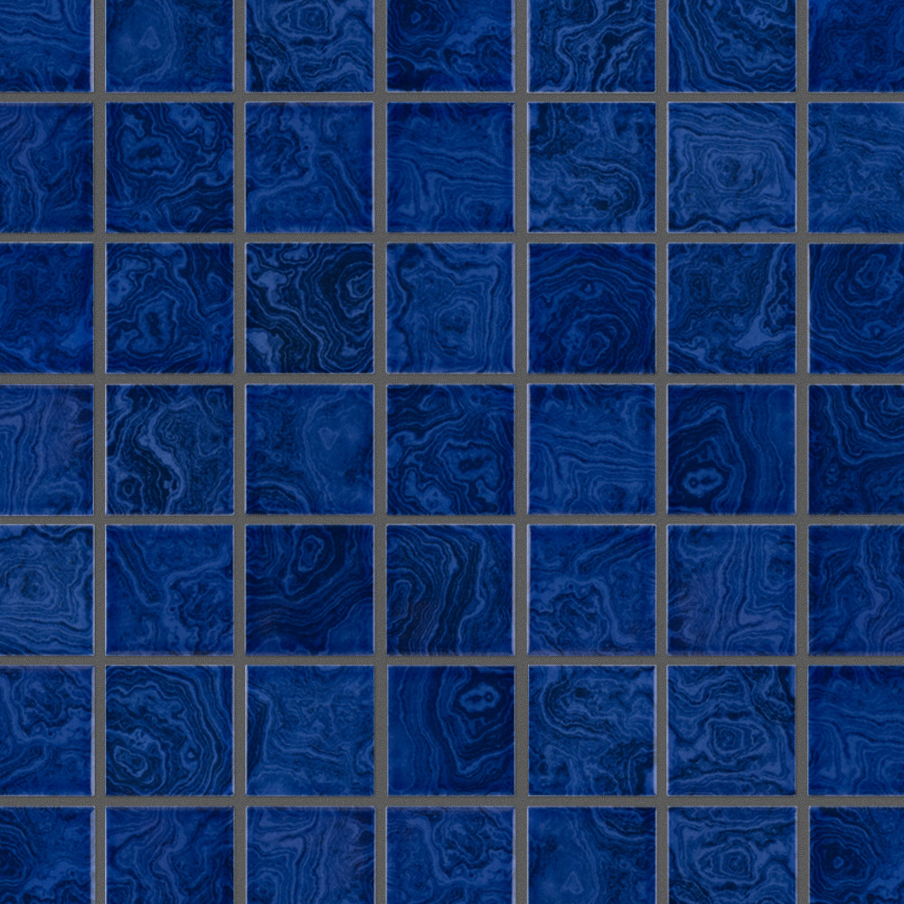 Resort Marine Blue 12x12 Square Porcelain Floor and Wall Digital Pattern