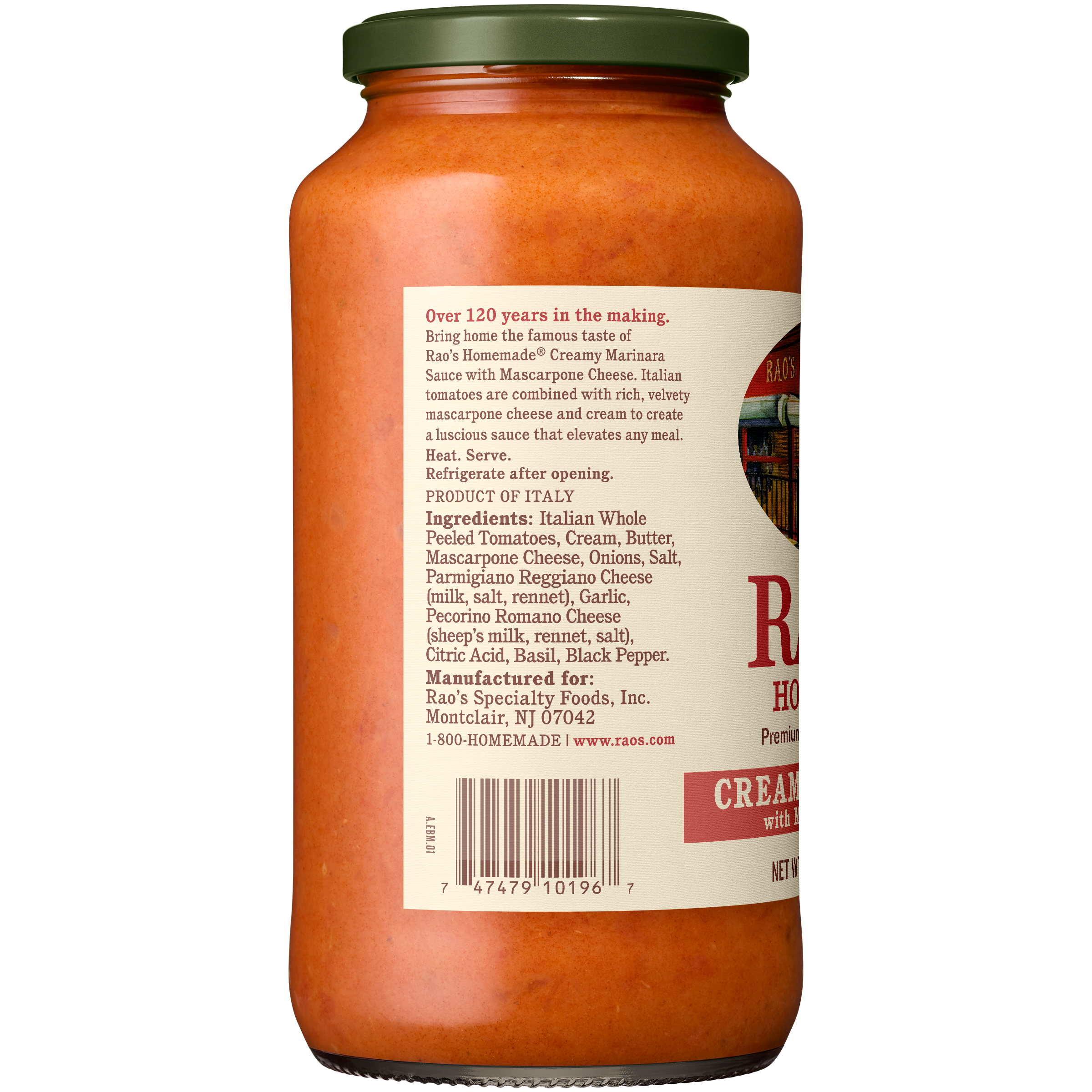 Creamy Marinara with Mascarpone Sauce, 24 oz - Left Image