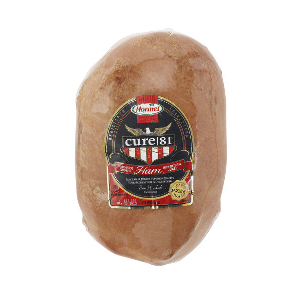 CURE 81(r) Hardwood Smoked Ham with Natural Juices, Whole, 4 pc . C1CB - Front Center Inner Pack (Hi Res)