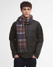 Sciarpa reversibile in lana d'agnello Dramside Midnight Oak Tartan