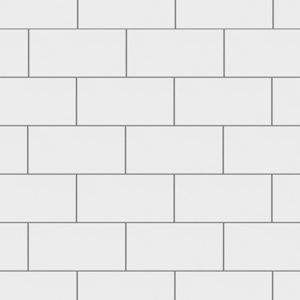 Crown Heights Matte White 3x6 Rectangle Ceramic Wall Only Digital Pattern