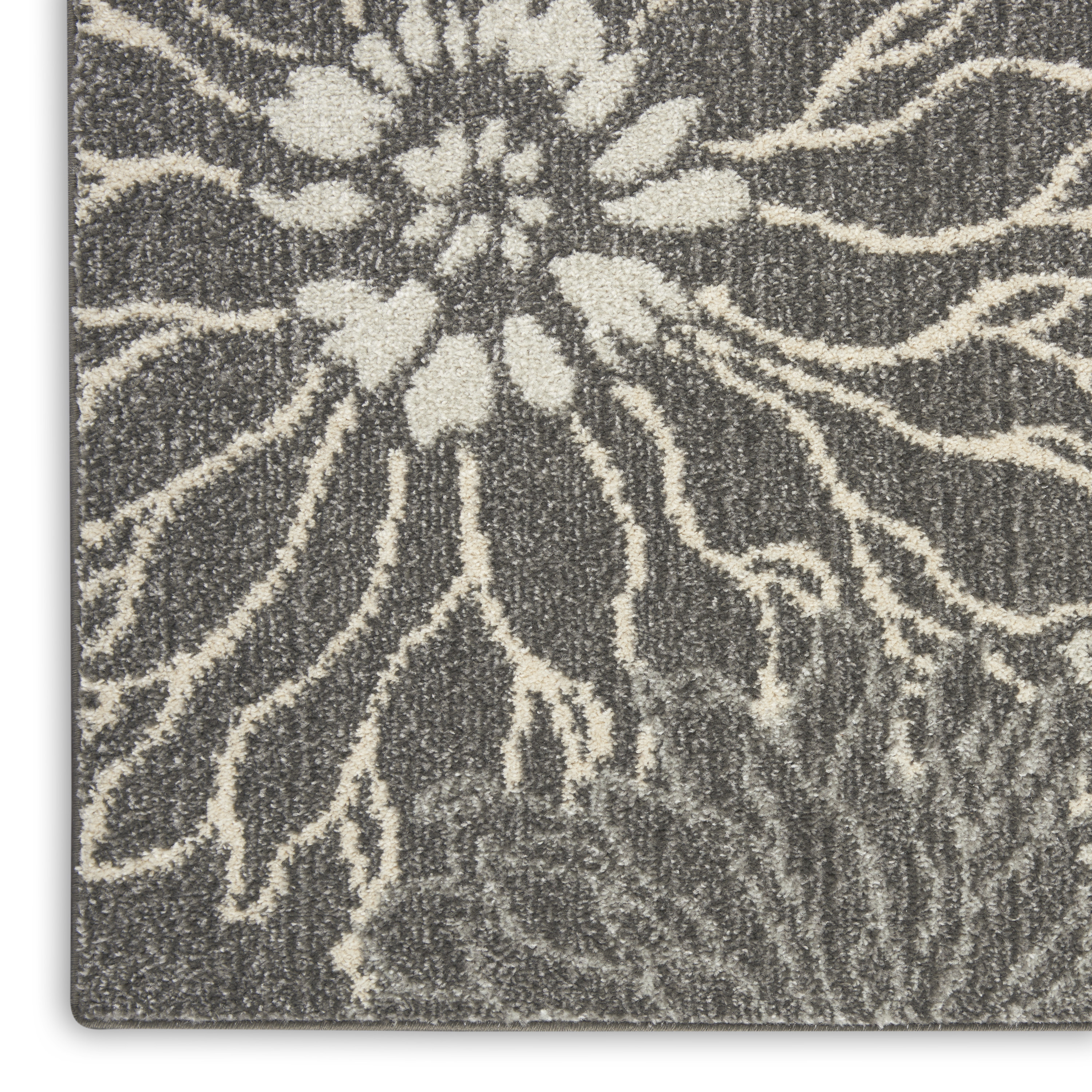 Nourison Passion 2'2" x 10' Charcoal Blue Contemporary Indoor Rug
