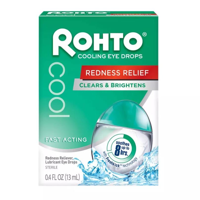 Rohto® Cooling Cool Relief Redness Reliever Lubricant Eye Drops, 13 mL