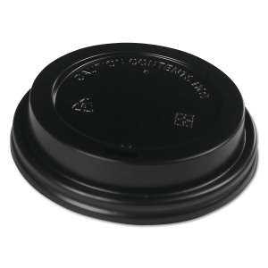 Boardwalk, Hot Cup Lids, Fits 10 oz to 20 oz Hot Cups, Black