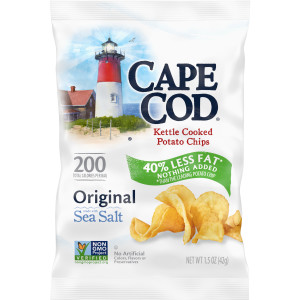Cape Cod® Potato Chips, Less Fat Original Kettle Cooked Chips, 1.5 Oz