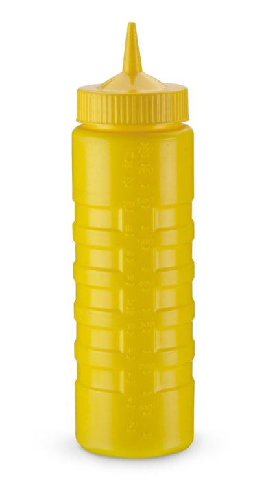 24-ounce Traex® single-tip squeeze dispenser in yellow